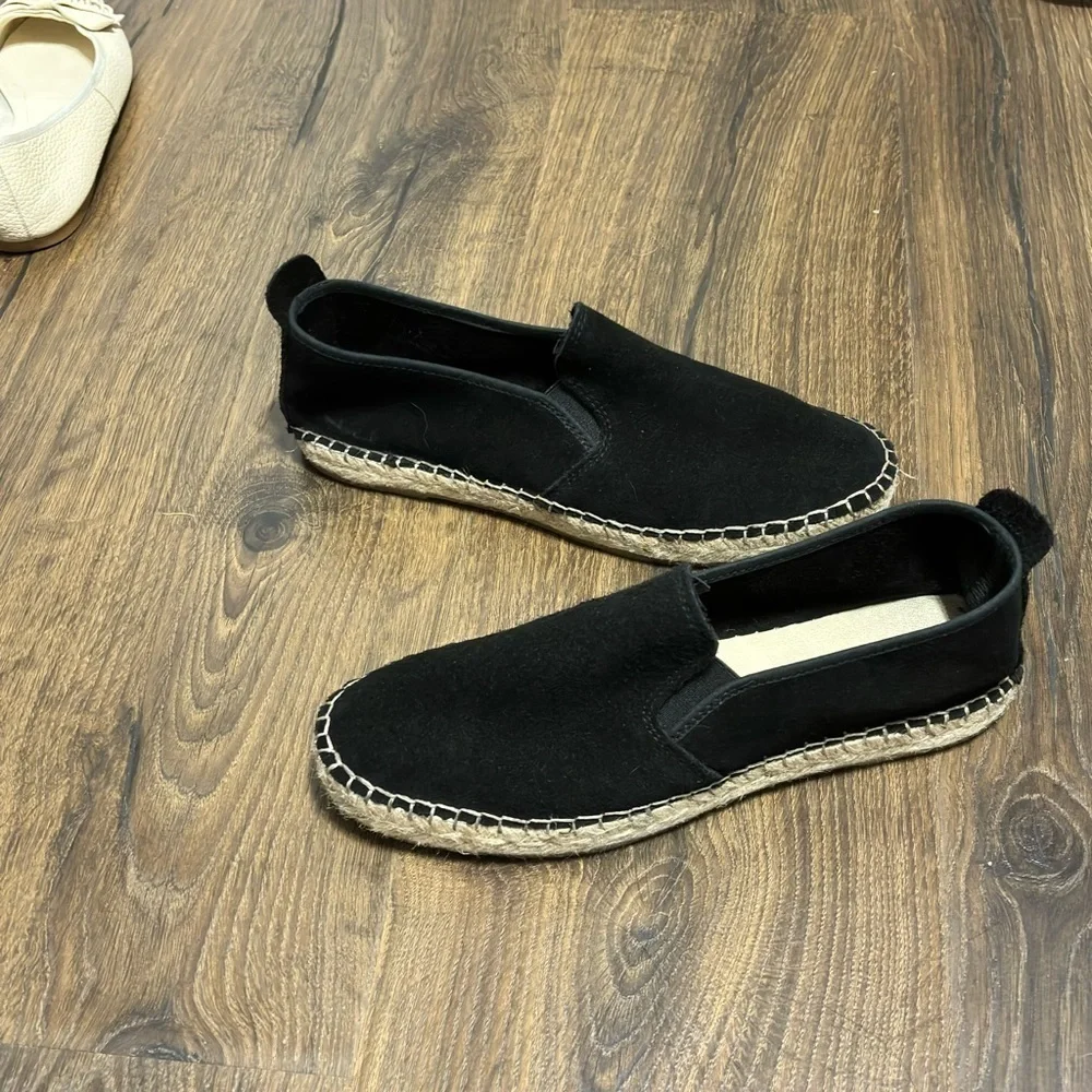 Free People black suede espadrilles size 8